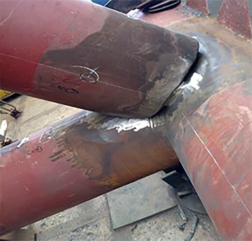 Saddle Weld Process - Megmeet shipbuilding industry welding solution