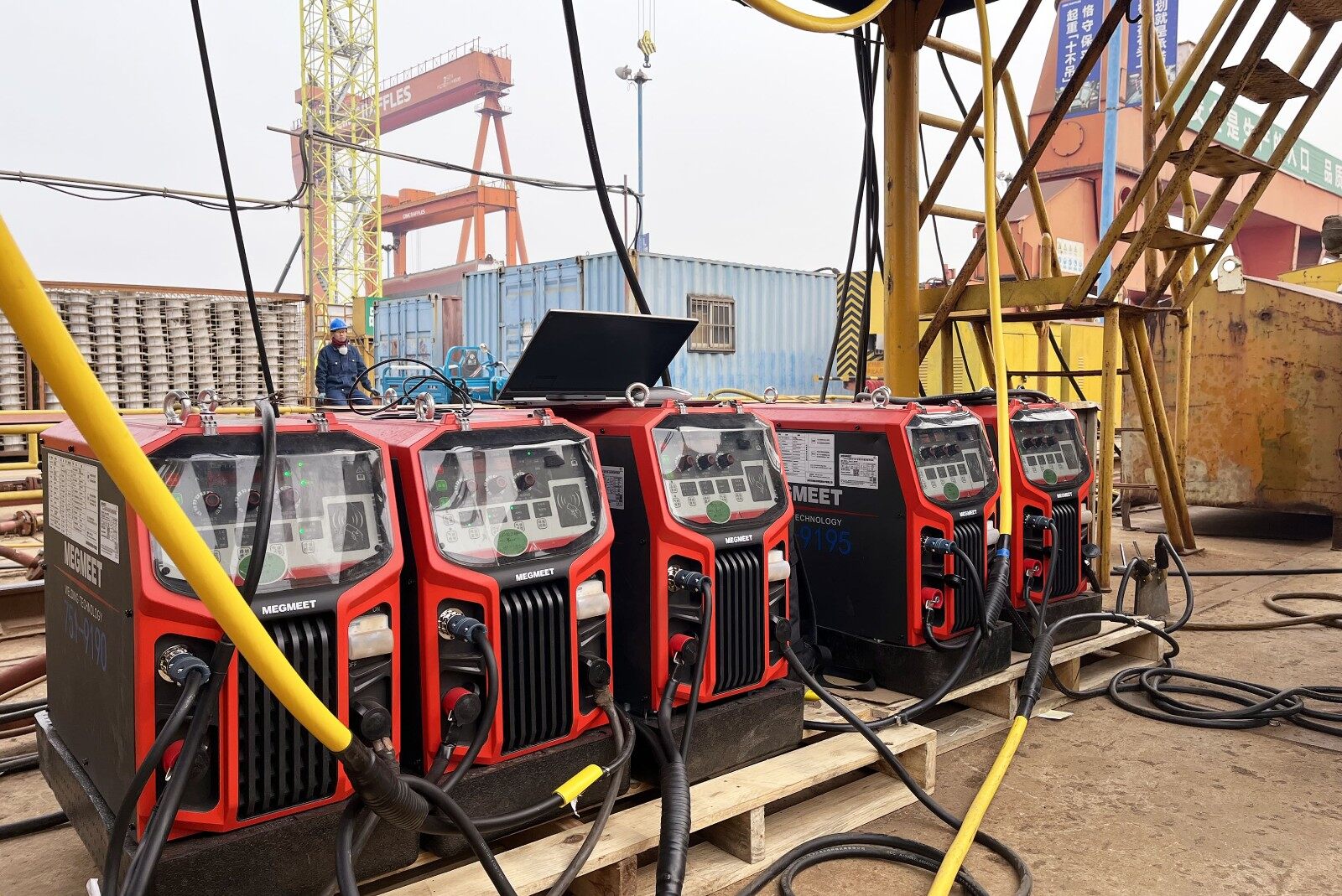 Megmeet three phase welding applied in shipbuilding industry