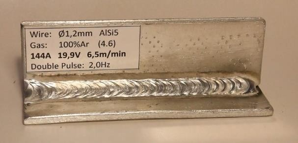 Aluminum welding using 100% Ar (4.6)