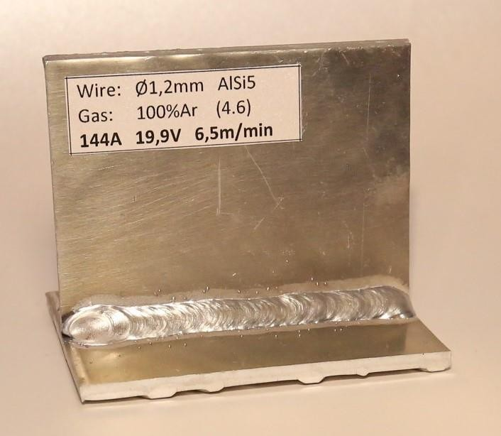 Aluminum welding using 100% Ar (4.6)