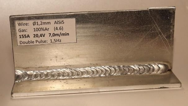Aluminum welding using 100% Ar (4.6)