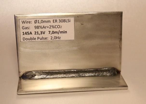 Stainless Steel using 98% Ar + 2% CO2