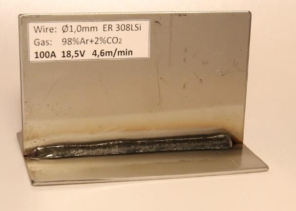 Stainless Steel using 98% Ar + 2% CO2